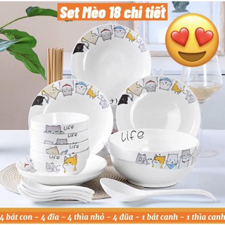 [SẴN] Set mèo ngộ nghĩnh – 18 món