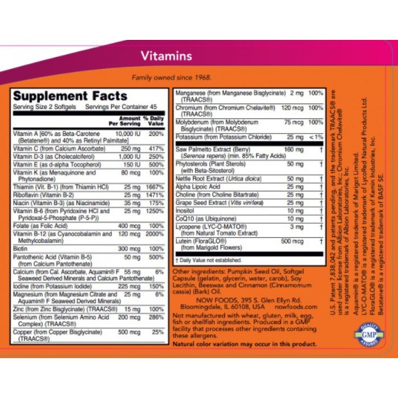 VITAMIN CHO NAM GIỚI - Adam Men's Multi 90 - 180 Softgels | BigBuy360 - bigbuy360.vn