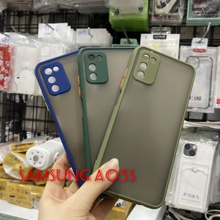 Ốp lưng Samsung A03S dẻo viền màu lưng nhám bảo vệ camera