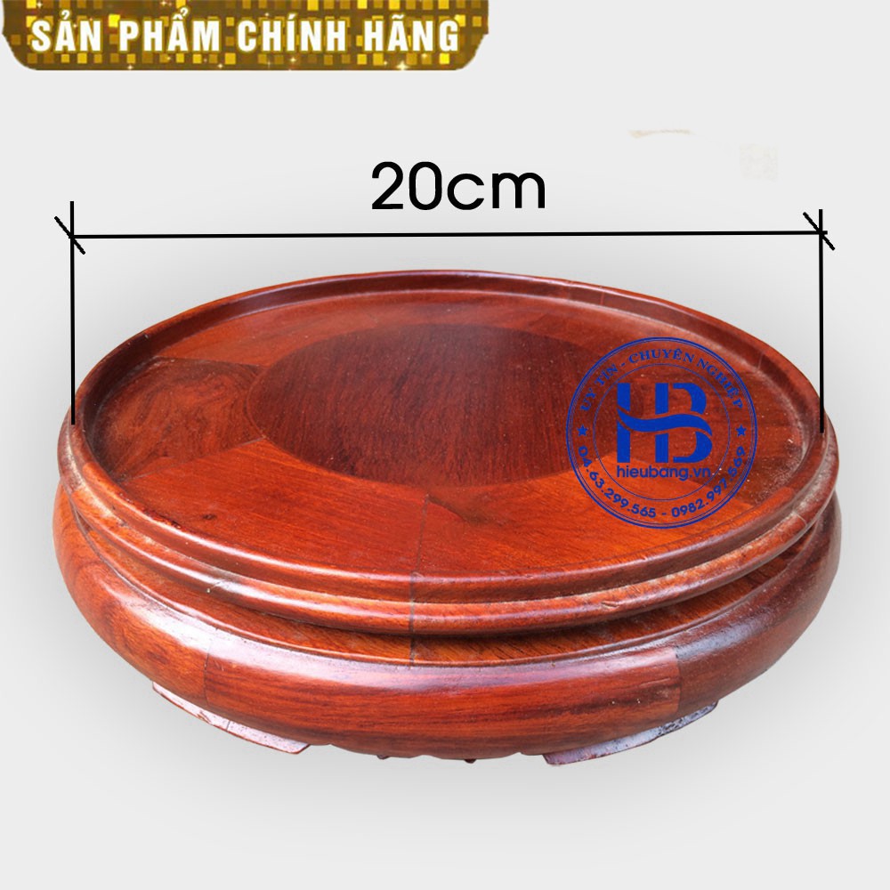 Kỷ tròn - Đôn tròn không chân - Đế bát hương (đồ thờ gỗ, kê bát hương)