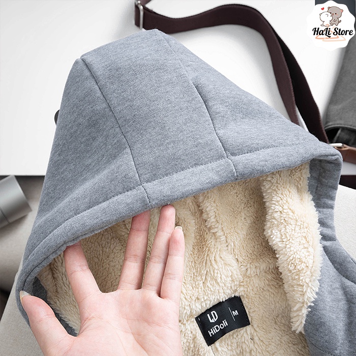 Áo khoác nỉ lót lông, áo hoodie nam nữ cao cấp lót lông