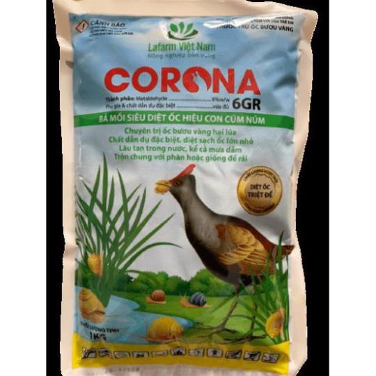 thuốc diệt ốc - mồi diệt ốc corona gói 1kg- viên nhỏ- tan chậm- hiệu quả kéo dài