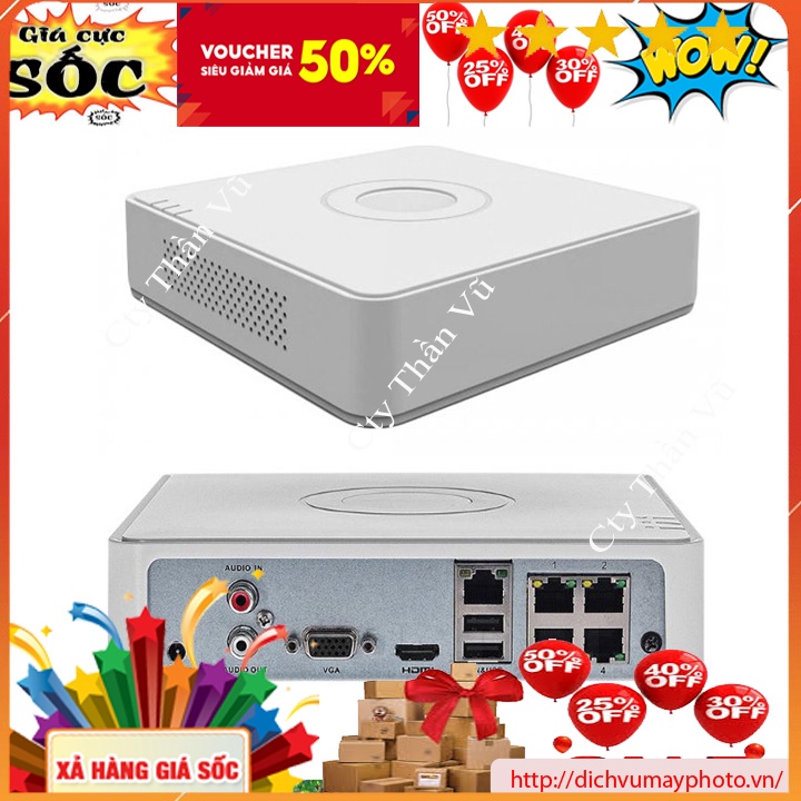 Đầu Ghi Hinh IP Hik vỏ nhựa – có POE, (4 kênh và 8 kênh) Mã DS-7104NI-Q1/4P Và DS-7108NI-Q1/8P