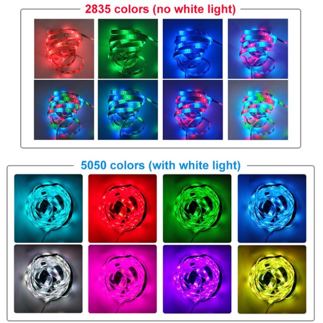 Đèn Led Trang trí 5050 RGB Đổi 16 Triệu Màu, Dài 5 Mét, Phủ Silicon Chống Nước + Keo Dán 2 Mặt Chắc Chắn | BigBuy360 - bigbuy360.vn