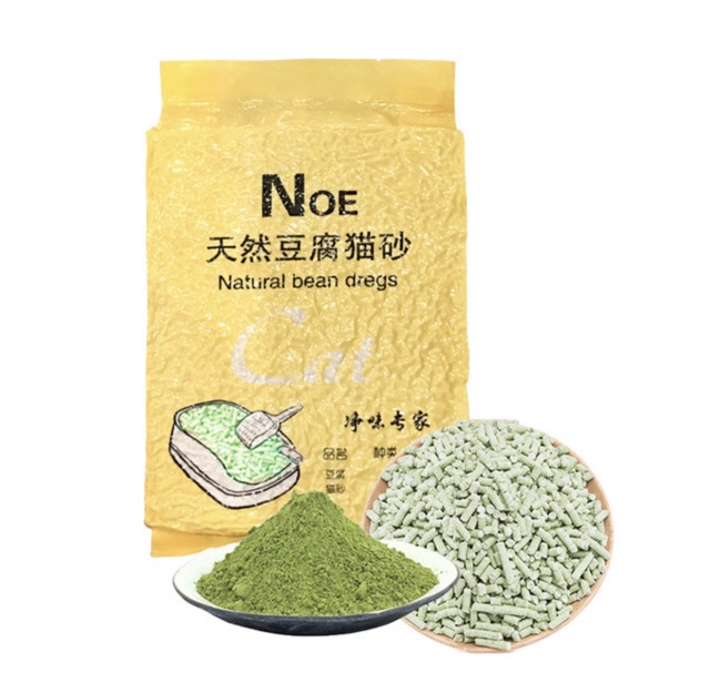 Cát vệ sinh đậu nành cho mèo Tofu Noe 6 lít [Xả được vào bồn cầu -Thân Thiện với Môi Trường]