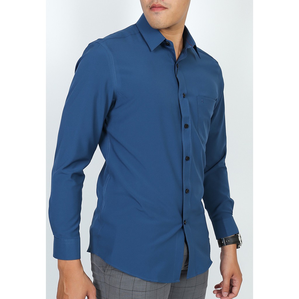 Áo sơmi dài tay Owen Nano Regularfit màu xanh -  AR90652DT | BigBuy360 - bigbuy360.vn