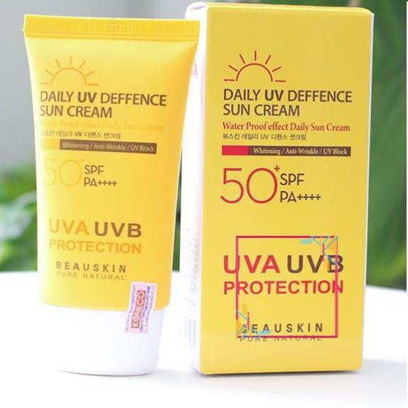 HÀNG CHÍNH HÃNG- Kem Chống Nắng Lên Tông, Dưỡng Trắng Da Beauskin Daily UV Deffence Sun Cream SPF 50 PA+++ Hàn quốc 50ml