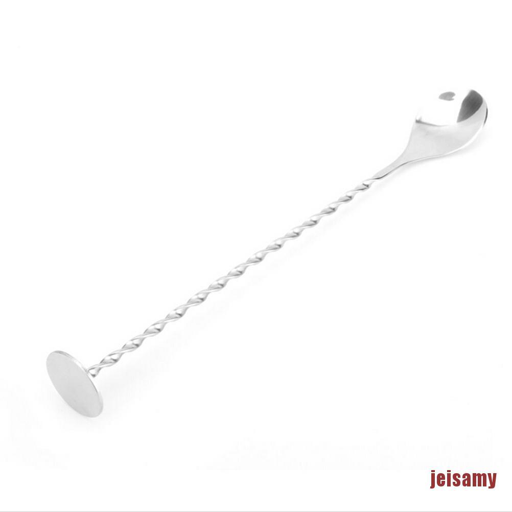 [jei] Cocktail Drink Mixer Stainless Steel Stirring Mixing Spoon Ladle Muddler Bar ajx