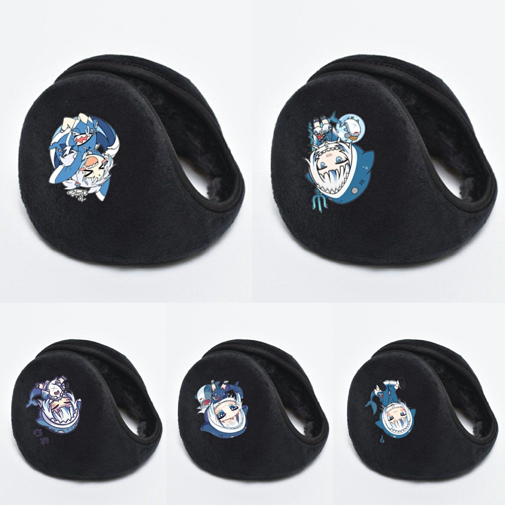 Bịt Tai Mùa Đông Giữ Ấm In Hình GAWR GURA Hololive Vtuber xinh xắn anime chibi thời trang