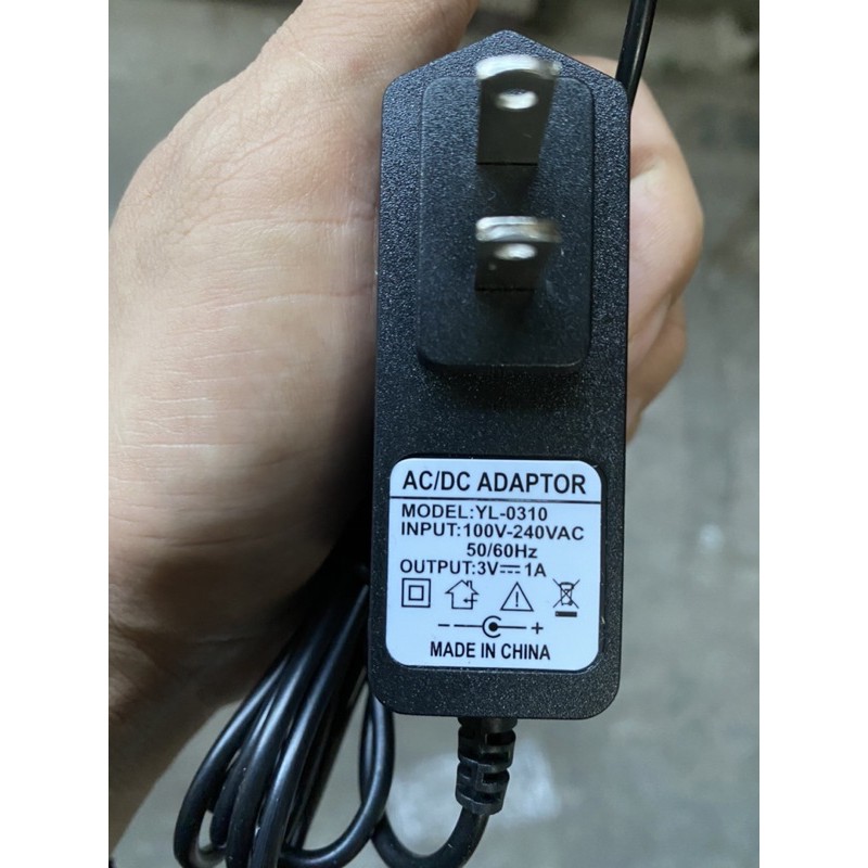 Adapter nguồn 3V 1A tặng bộ kẹp