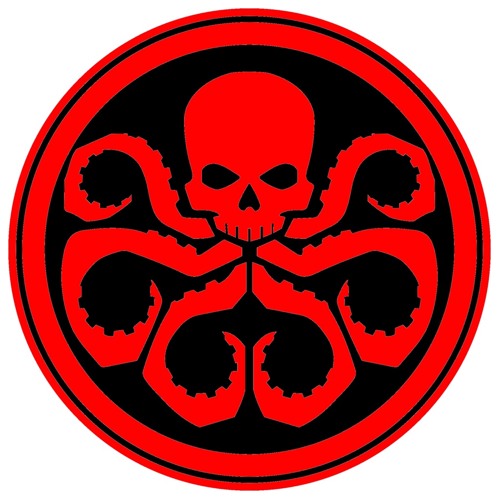 Hình dán decal sticker HYDRA, hình dán Marvel, hình dán sticker laptop