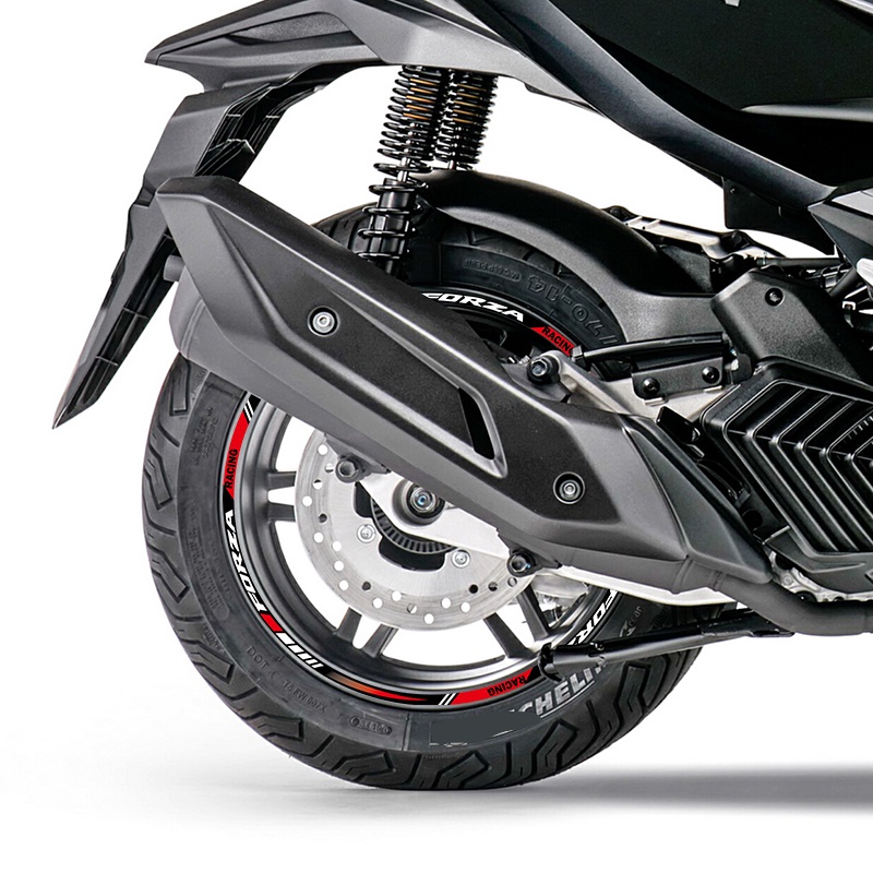 Tem phản quang bánh xe Honda FORZA Trung tâm chống thấm có sọc Phụ kiện xe máy Decal cho Honda Forza 125 250 300 350 750 MF13 2022 2021