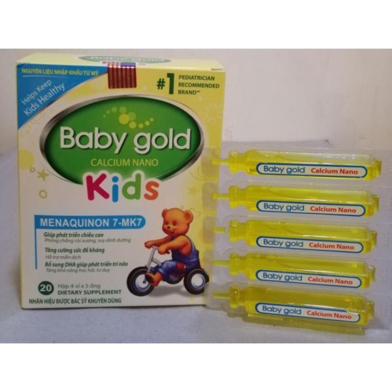 Baby gold kids bổ sung canxi nano, DHA giúp tăng cường sức đề kháng