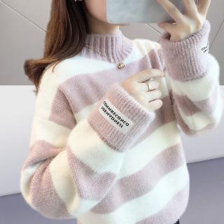 Áo Sweater Dệt Kim Dáng Rộng Thiết Kế Dày Dặn Phong Cách Hàn Quốc Thời Trang Thu Đông Mới Cho Nữ