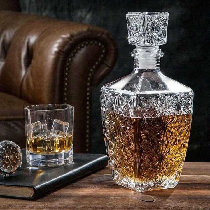 [ VIPShop ] Vỏ Bình Thủy Tinh Đựng Rượu 750ml, Chai Đựng Rượu Pha Lê Đẳng Cấp, CTT-03 | BigBuy360 - bigbuy360.vn