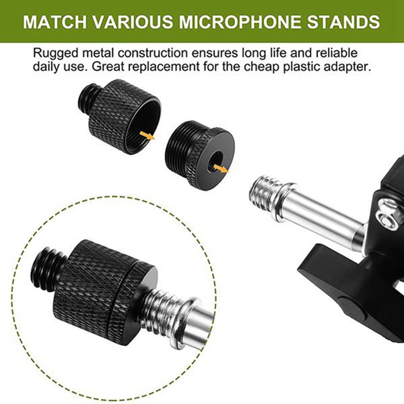 Set 4 Đầu Nối Mic 5 / 8 Female Sang 3 / 8 Male Và 3 / 8 Female Sang 5 / 8 Male Cho Giá Đỡ Micro