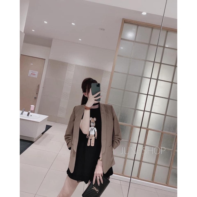 Áo blazer nữ công sở 2 lớp xuông dài tay phong cách Hàn Quốc YUKAGO TQ65622G