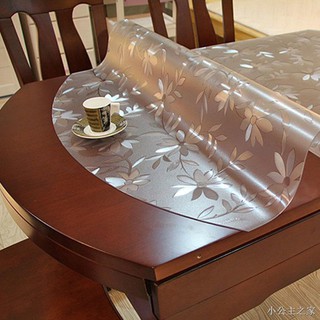 Khăn trải bàn hình chữ nhật / tròn / oval bằng nhựa pvc mềm trong suốt chống thấm nước / dầu tiện dụng