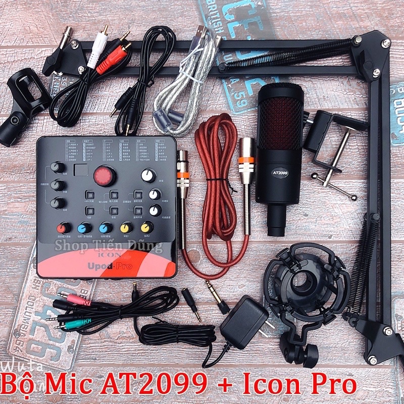 Chọn Bộ Hát Karaoke Thu Âm Livestream Cao Cấp Sound Card ICON PRO + MIC AT2099 48V Mới nhất 2022 Kèm Đầy Đủ Phụ Kiện