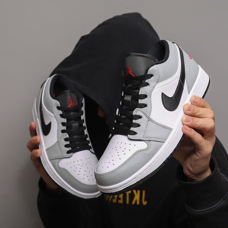 Giày JORDAN 1 JD1 xám cổ thấp thể thao sneaker nam nữ Hot Trend