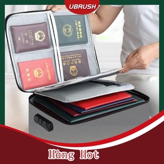 (Mới) Túi Đựng Tài Liệu Giấy Tờ Đa Năng Sức Chứa Lớn Có Khóa Mật Khẩu Chống Ẩm Chống Thấm Nước