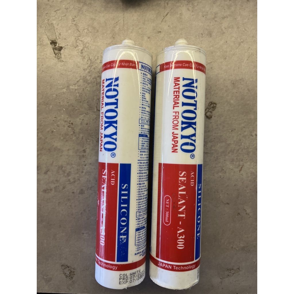 Keo silicon APOLLO, NOTOKYO, SBOND, A300, A500 trắng, trong