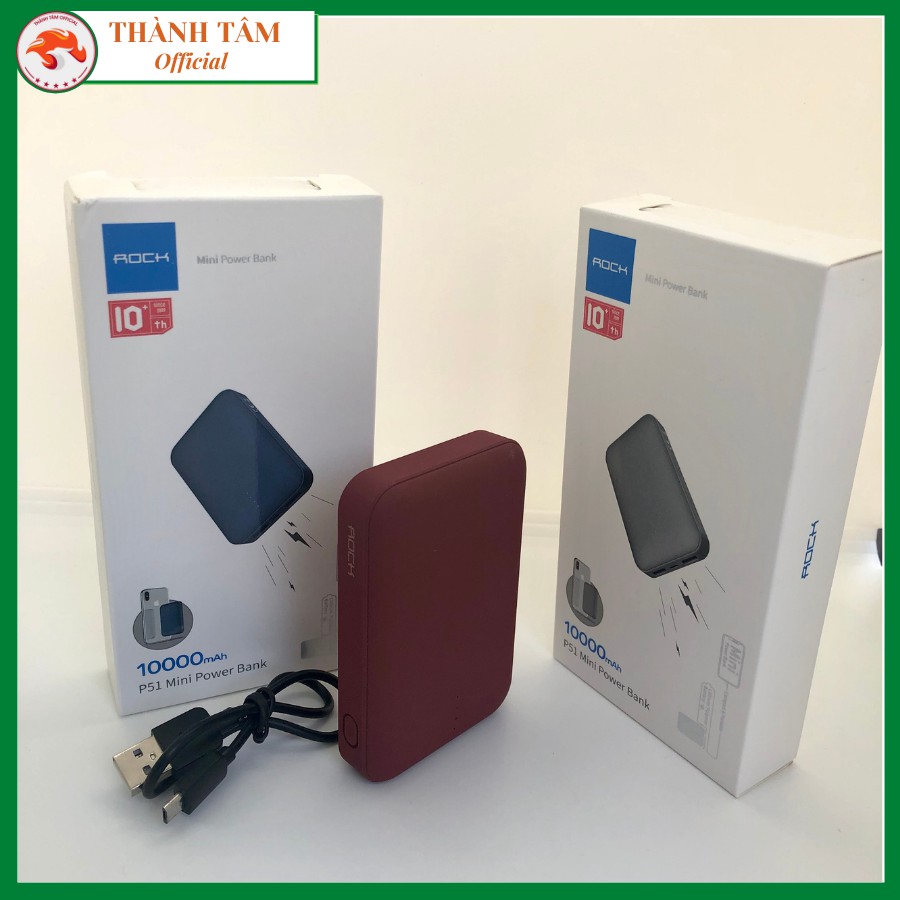 Sạc Pin Dự Phòng Rock 10.000mah Chính Hãng, Siêu Nhỏ Siêu Xinh - Sạc Nhanh - Siêu Bền | BigBuy360 - bigbuy360.vn