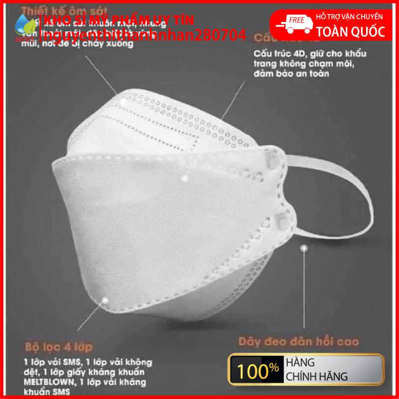 Khẩu trang KF94 hàng 4 lớp túi 10 chiếc, khẩu trang chống bui siêu mịn KF94
