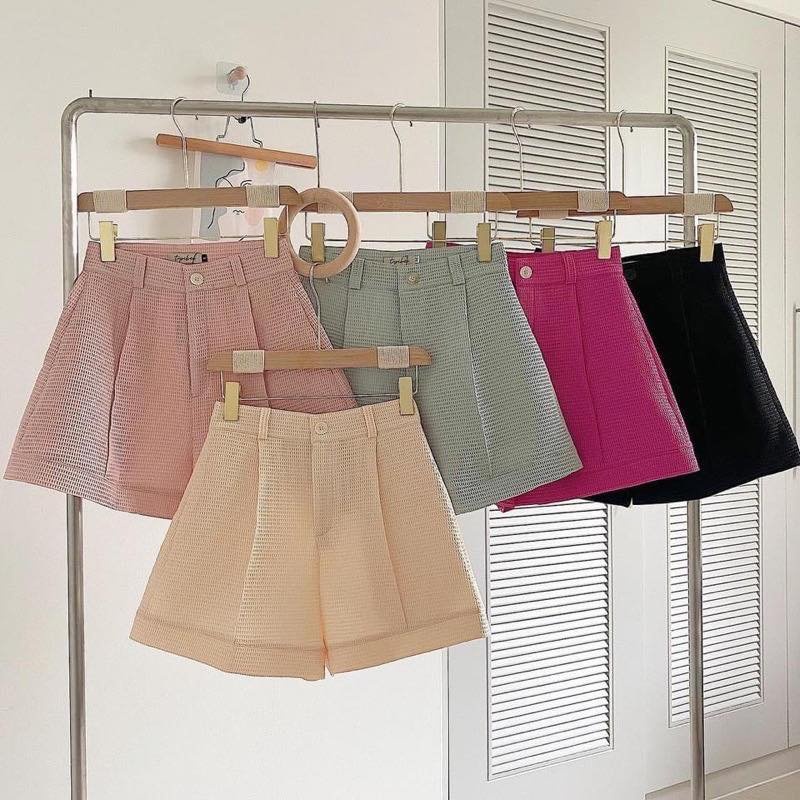 Quần short xốp nhăn Lyra, kiểu dáng trẻ trung nhiều màu - VSYQS0027