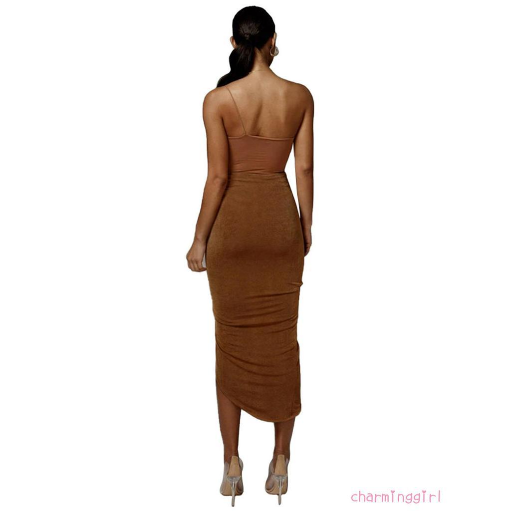 Chân Váy Ôm Màu Trơn Thời Trang Nữ Tính