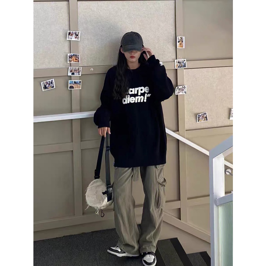 Áo Nỉ Sweater Oversize CARPE DIEM, Áo Nỉ Mới Nhất Mùa Đông 2023 𝘽𝙮.𝘾𝙖𝙢𝙘𝙖𝙢