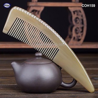 Lược sừng xuất nhật - lược liềm chuôi dày vip - coh159 - horn comb of hahanco