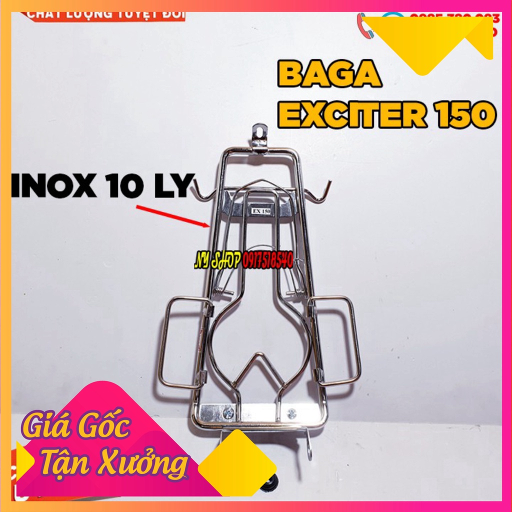 BAGA INOX 10 LY KO RỈ AB 17 - AB 20 / EXCITER 135 - 150 /WINNER X / WINNER V1 / WAVE A 17 - 20 / WAVE RS (Ảnh Sp thật)