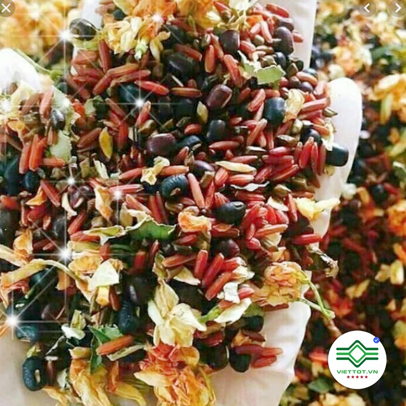 Trà Gạo Lứt - Đậu Đen, Đậu Đỏ, Hoa Nhài rang sẵn 500gram  - T144