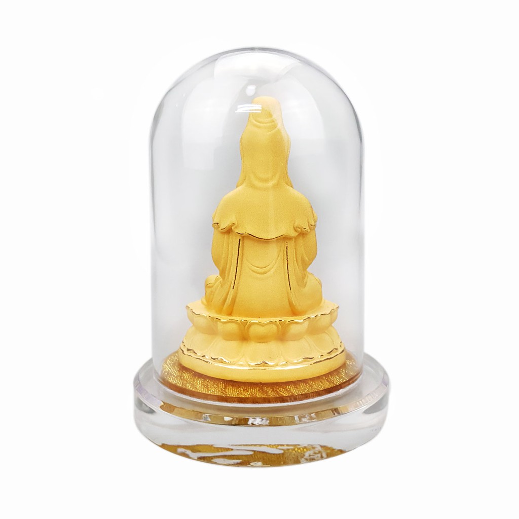 Tượng Phật Quan Âm Nhung Kim Sa Để Xe Ô Tô