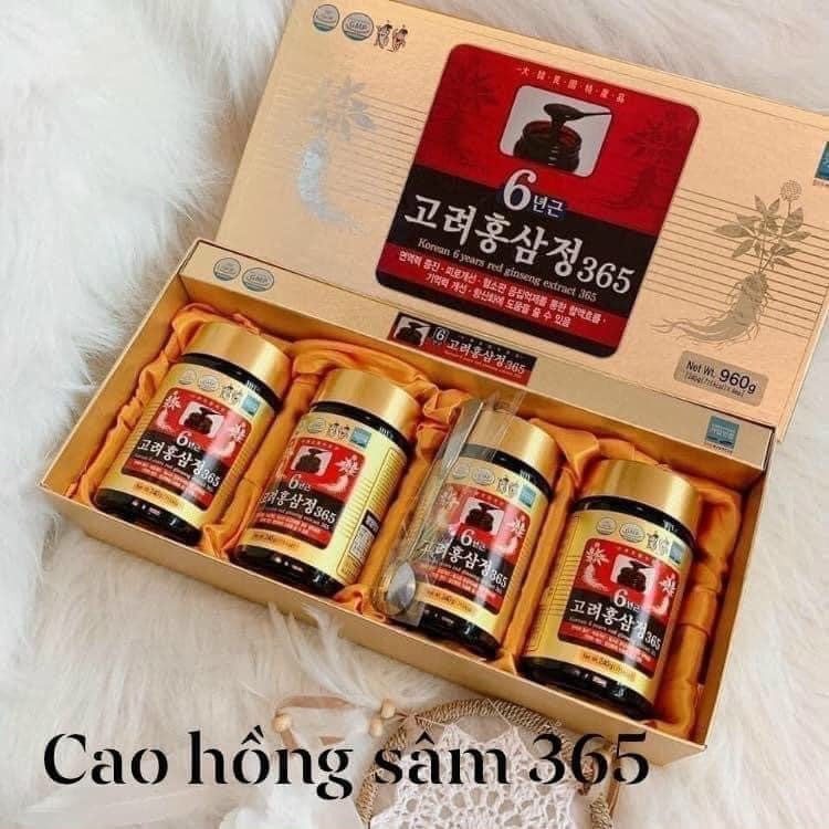 CAO HỒNG SÂM 6 NĂM TUỔI HÀN QUỐC 365 LOẠI 4 HỘP