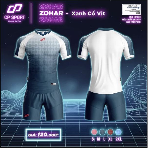 Bộ Trang Phục Bóng Đá CP ZOHAR - Xanh Cổ Vịt - ViKi Sport