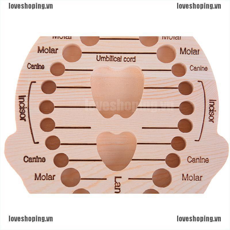 Hộp đựng răng sữa bằng gỗ tạo hình dễ thương cho bé