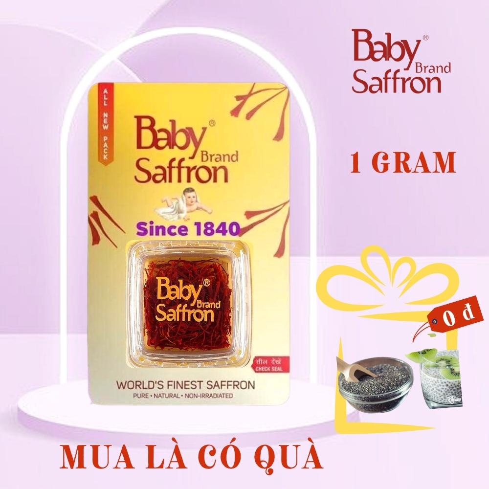 Saffron nhụy hoa nghệ tây BABY SAFFRON, saffron tốt nhất Ấn Độ, hộp 1gram, nhập khẩu chính ngạch