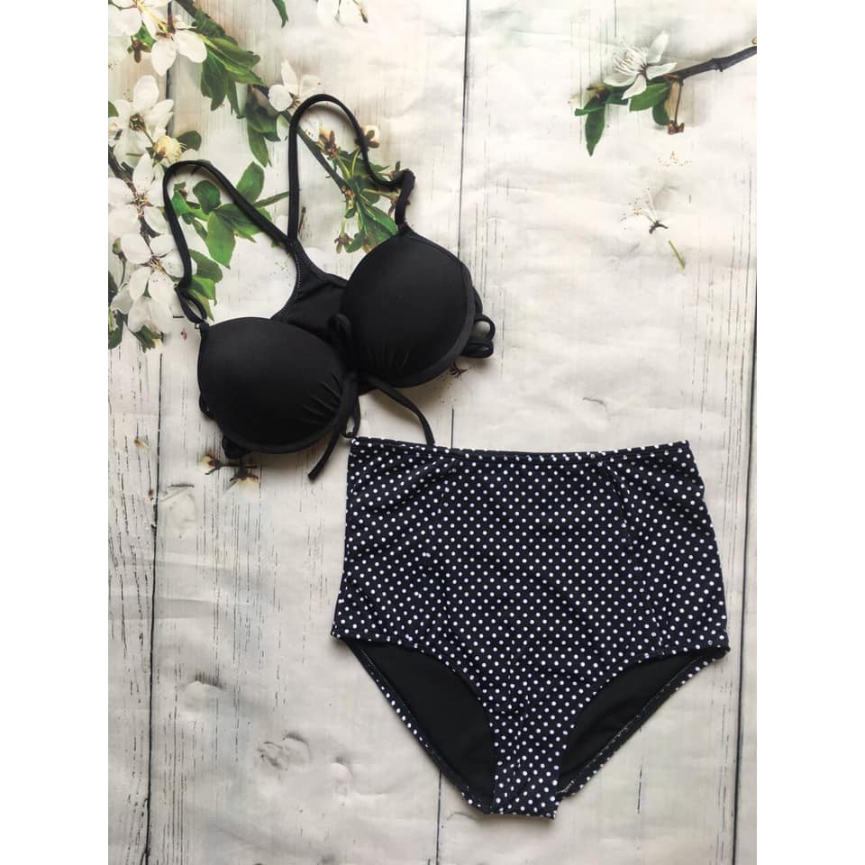 Bikini cúp ngực quần chấm bi siêu xinh