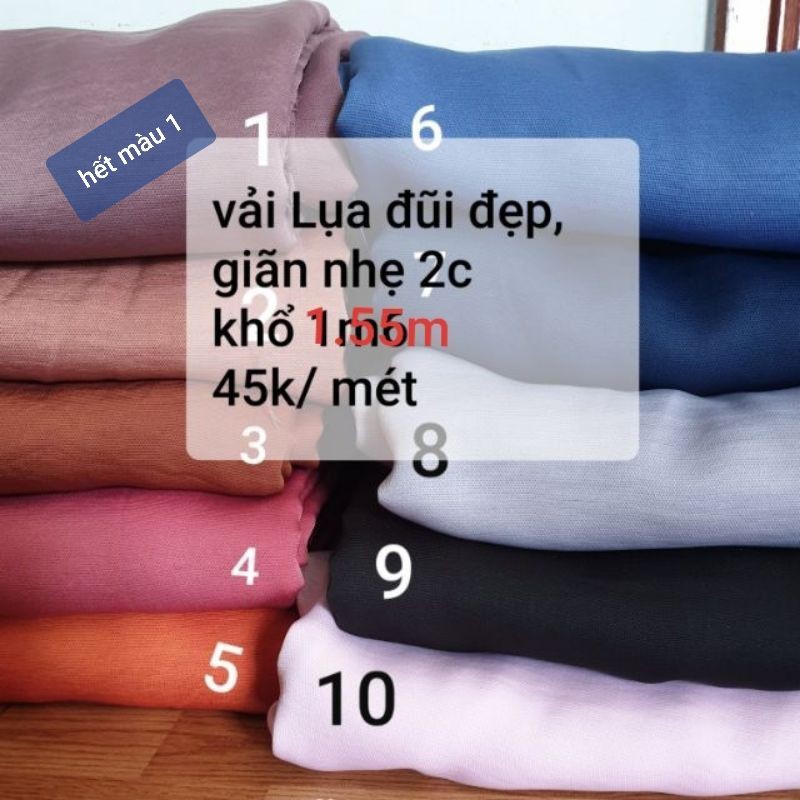 VẢI LỤA ĐŨI MÁT ( nt để chọn màu)