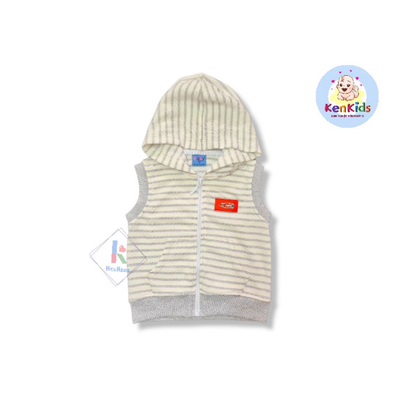 Áo khoác ghi lê có nón bé trai - BabyWear