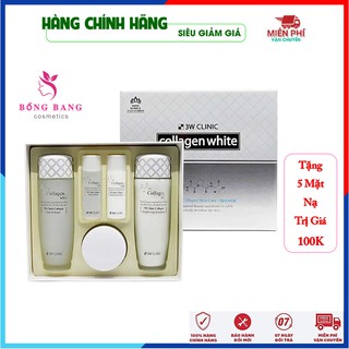 [Chính Hãng Hàn Quốc] Bộ dưỡng trắng da - Bộ dưỡng ẩm chống lão hóa chiết xuất từ Collagen 3W Clinic Hàn Quốc