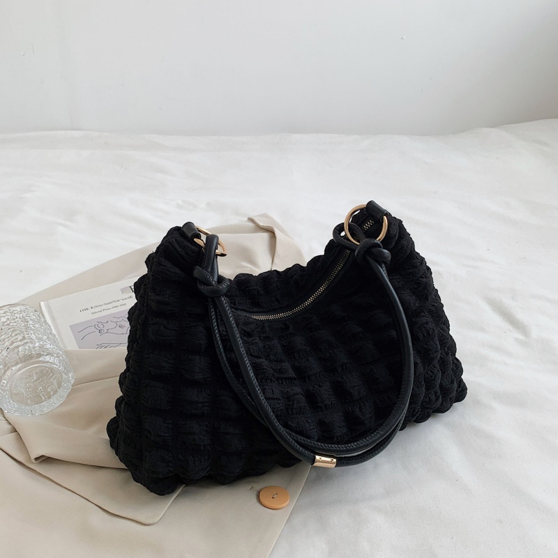 Túi Tote Đeo Vai Sức Chứa Lớn Kiểu Xếp Ly Sang Trọng Cho Nữ