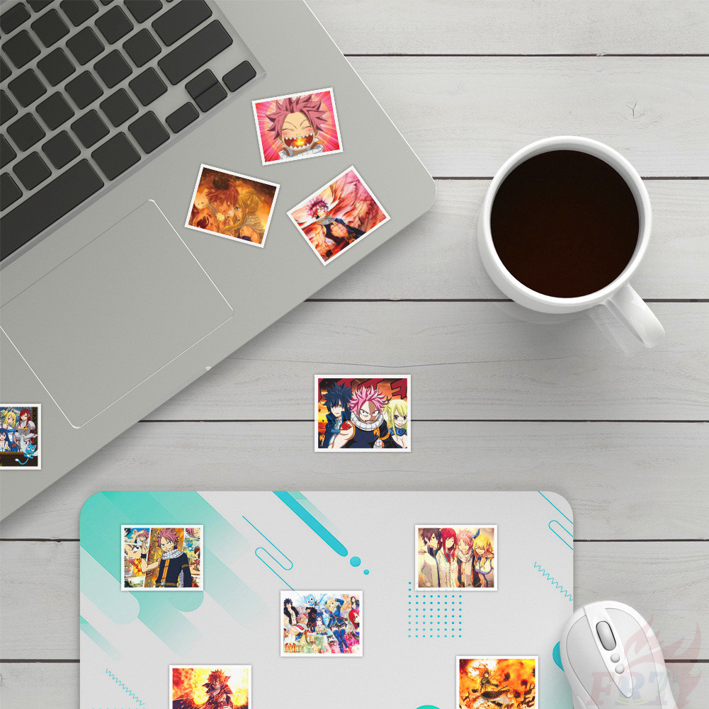 50 Miếng dán hoạt hình anime Fairy Tail 06 chống nước trang trí đa dụng