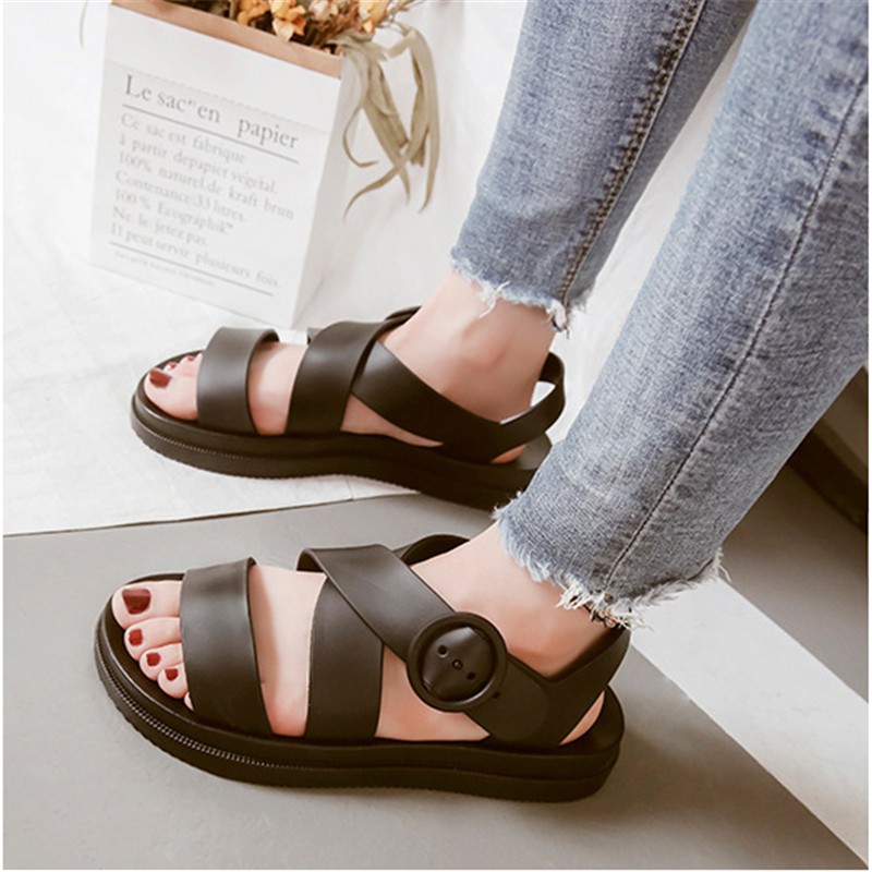 Sandal nữ quai ngang đi mưa không thấm nước, Dép quai hậu nữ đẹp siêu HOT đi biển, du lịch siêu cá tính