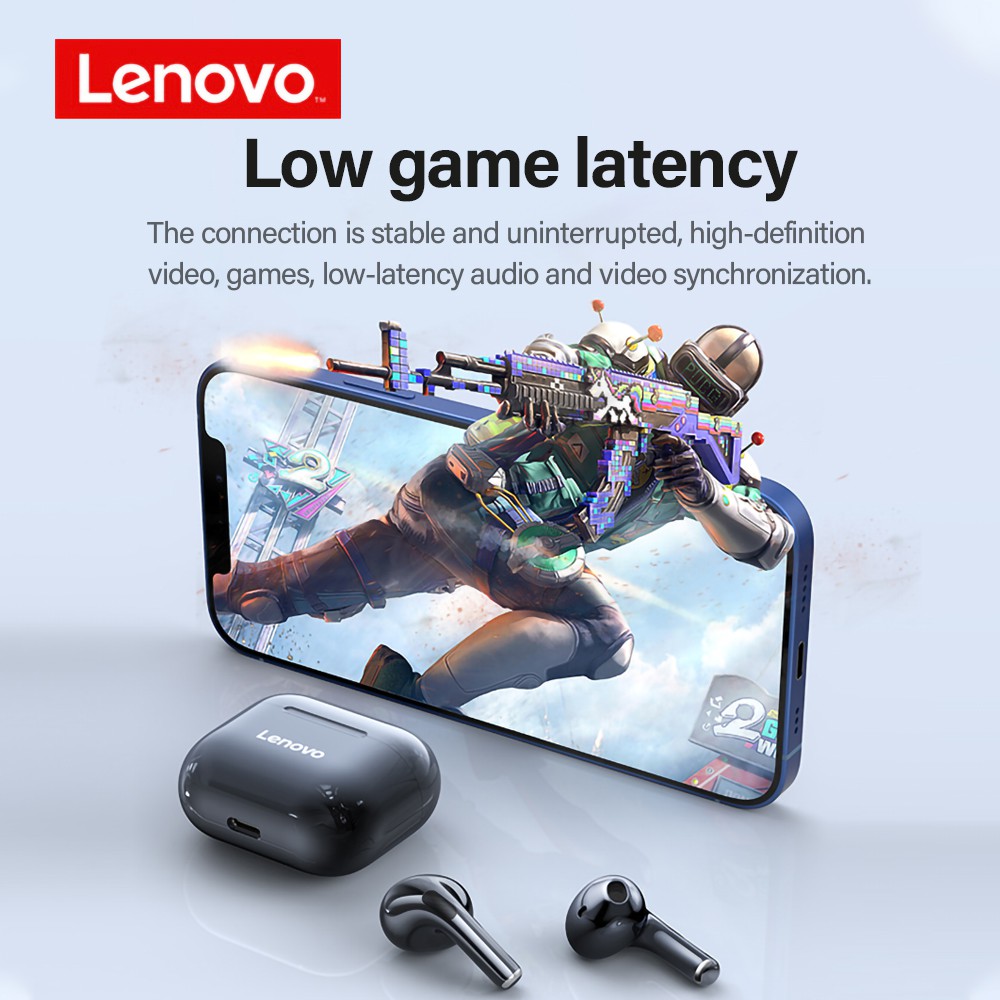 Tai nghe nhét tai không dây LENOVO LP40 bluetooth tích hợp mi cờ rô