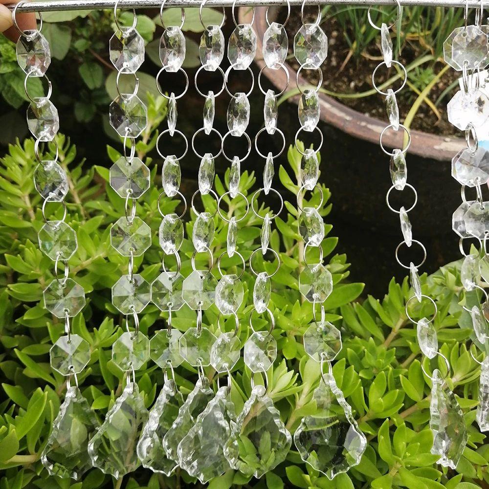 Hạt Cườm Trong Suốt Xinh Xắn Dùng Trong Trang Trí|Dây Chuỗi Hạt Gắn Đèn Trang Trí Tiệc Cưới