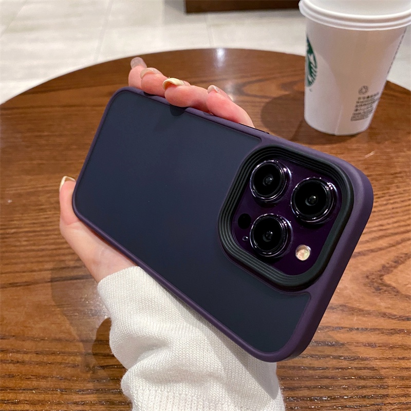 Ốp Lưng Cứng Màu Nhám Cho Điện Thoại iPhone 14 Pro Max 14 Plus ip14