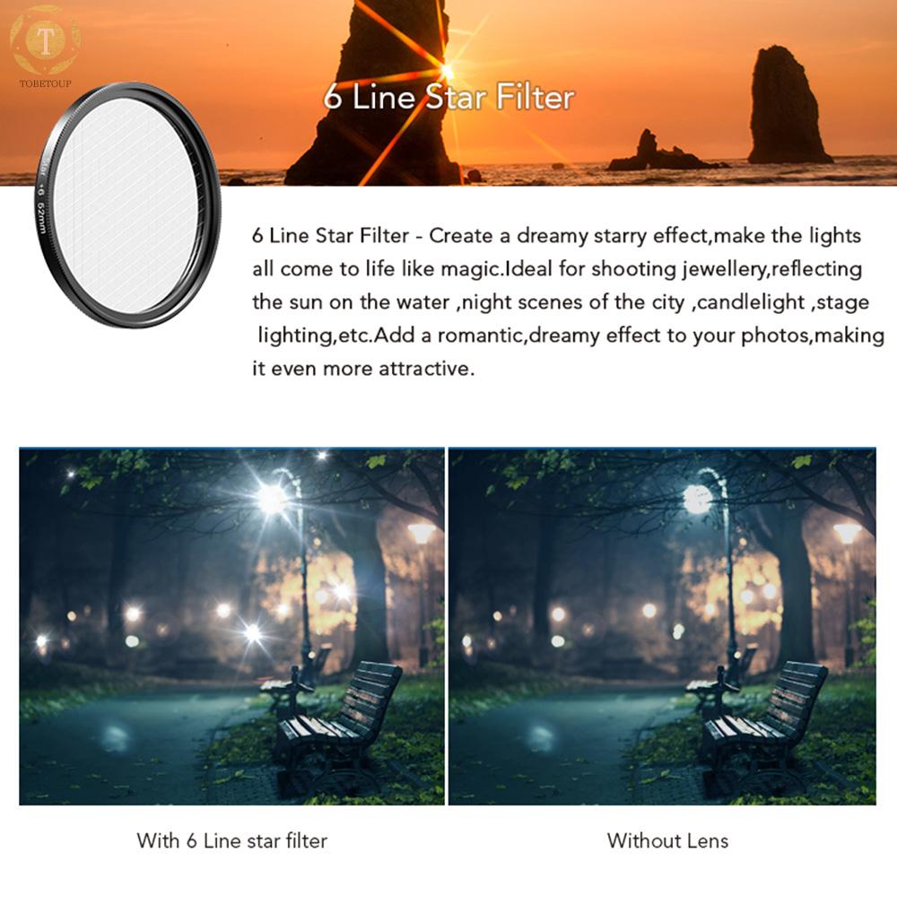 Shipped within 12 hours】 APEXEL APL-52UV-7G 7in1 Lens Filter Kit 52mm ND32 Filter Lens CPL Lens 6-Point Star Filter 52mm Grad Red /Blue /Yellow /Orange Filters Compatible with iPhone Samsung Huawei Most Smartphones and Camera Lenses with 52mm Thread [TO]